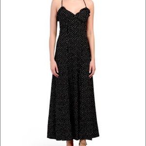 Max Studio Crepe Maxi Polka Dot Dress